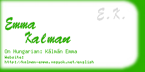 emma kalman business card
